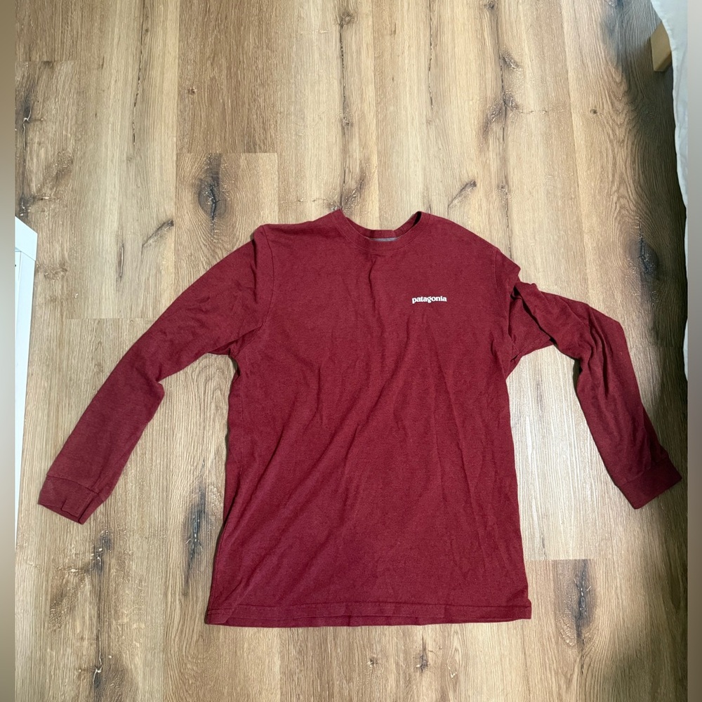 Patagonia Men's Burgundy Long Sleeve Tee